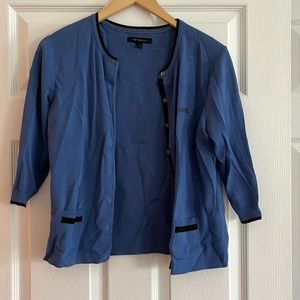 Chase Bank women's two-toned cardigan top